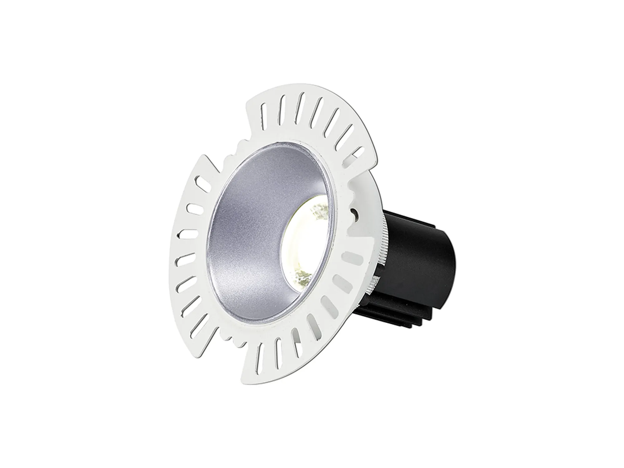 DM201769  Basy 9 Tridonic Powered 9W 2700K 770lm 24° CRI>90 LED Engine, 250mA Silver Fixed Recessed Spotlight, IP20